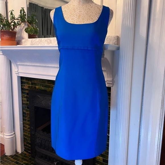 DANIEL HECHTER VTG Y2K Royal Blue Sleevless Mini Cocktail Dress Size 6 - Picture 1 of 11